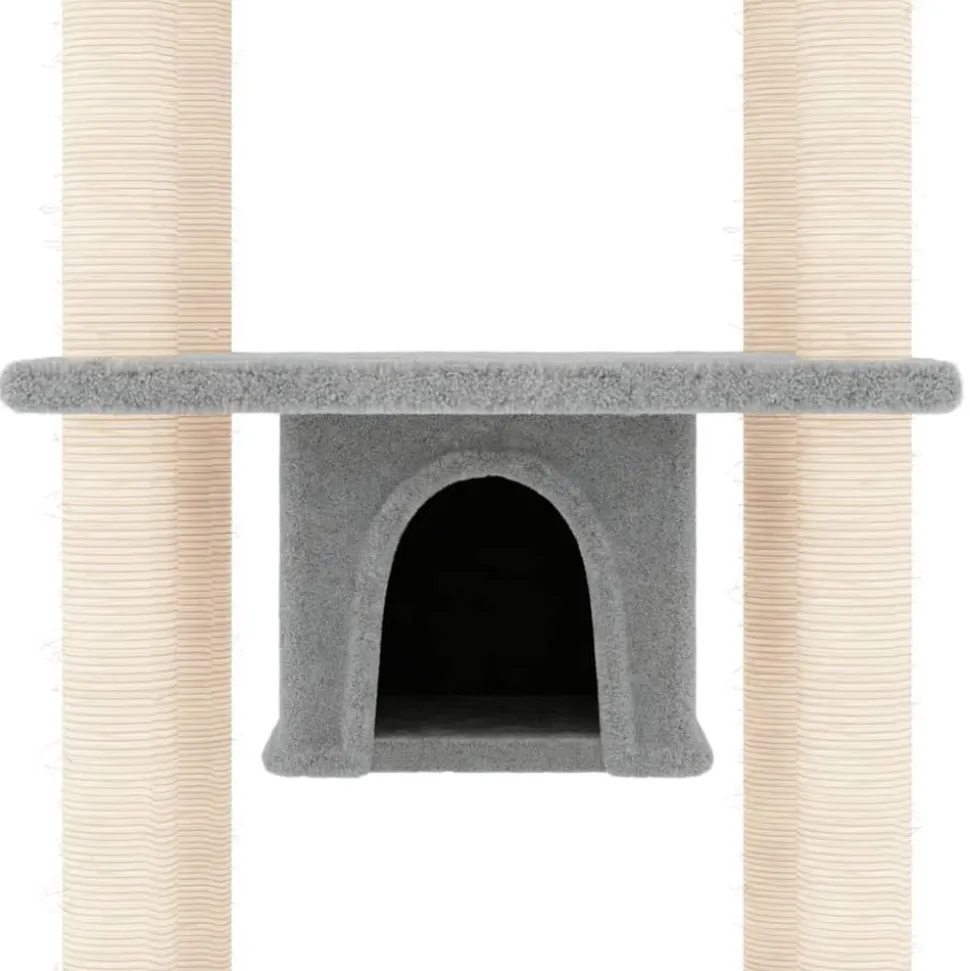 MAISON EXCLUSIVE - Arbre à chat avec griffoirs en sisal gris clair 169 cm