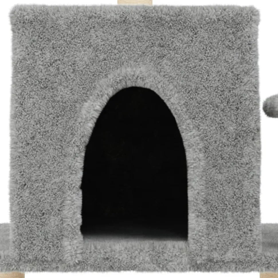 MAISON EXCLUSIVE - Arbre à chat avec griffoirs en sisal gris clair 122 cm