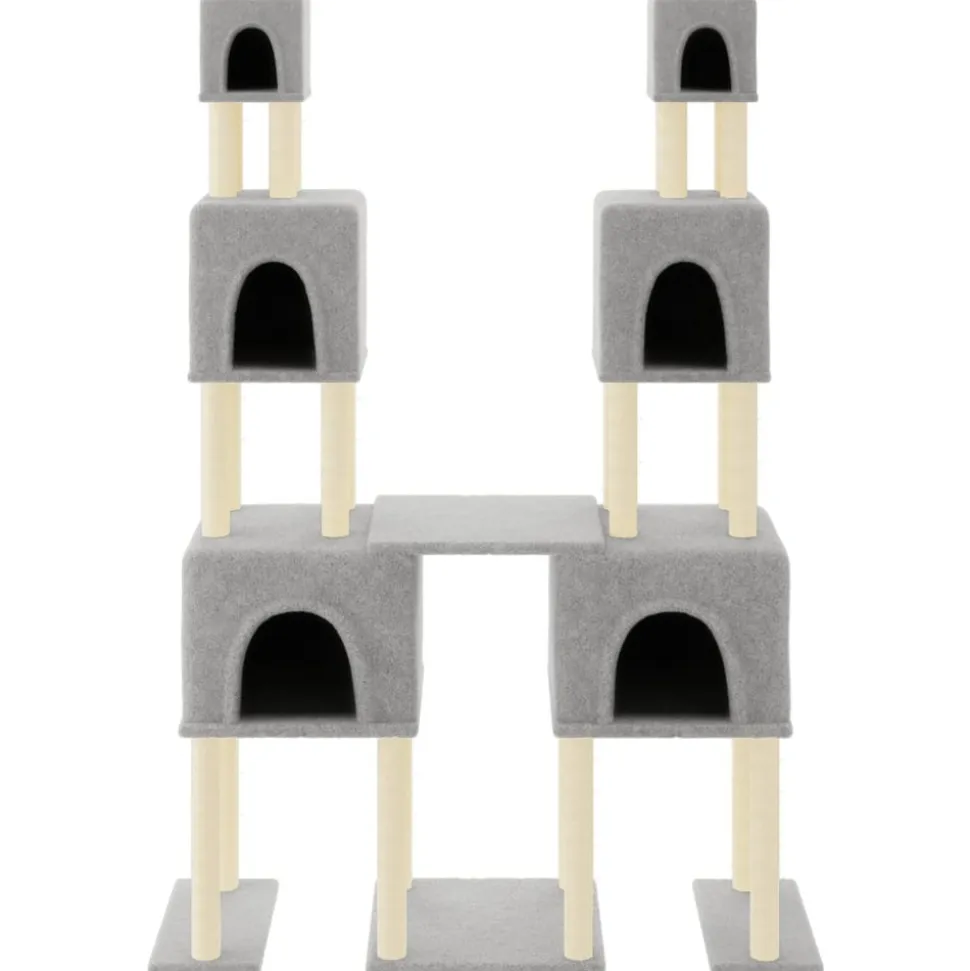 MAISON EXCLUSIVE - Arbre à chat avec griffoirs en sisal gris clair 199 cm