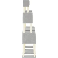 MAISON EXCLUSIVE - Arbre à chat avec griffoirs en sisal gris clair 199 cm