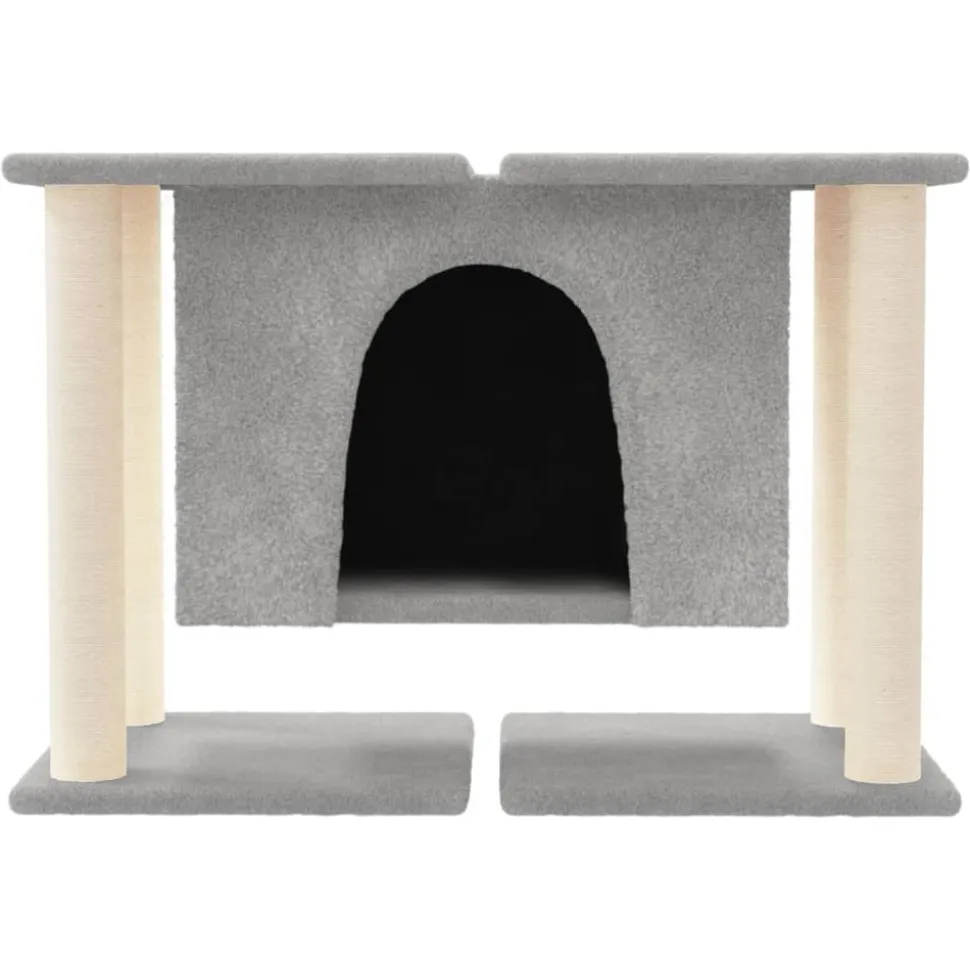 MAISON EXCLUSIVE - Arbre à chat avec griffoirs en sisal gris clair 50 cm