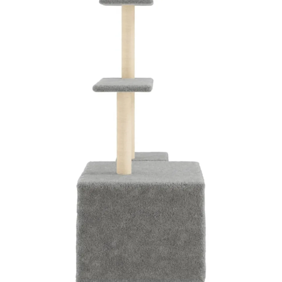 MAISON EXCLUSIVE - Arbre à chat avec griffoirs en sisal gris clair 110 cm