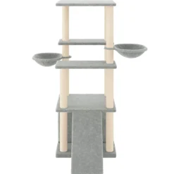 MAISON EXCLUSIVE - Arbre à chat avec griffoirs en sisal gris clair 133 cm