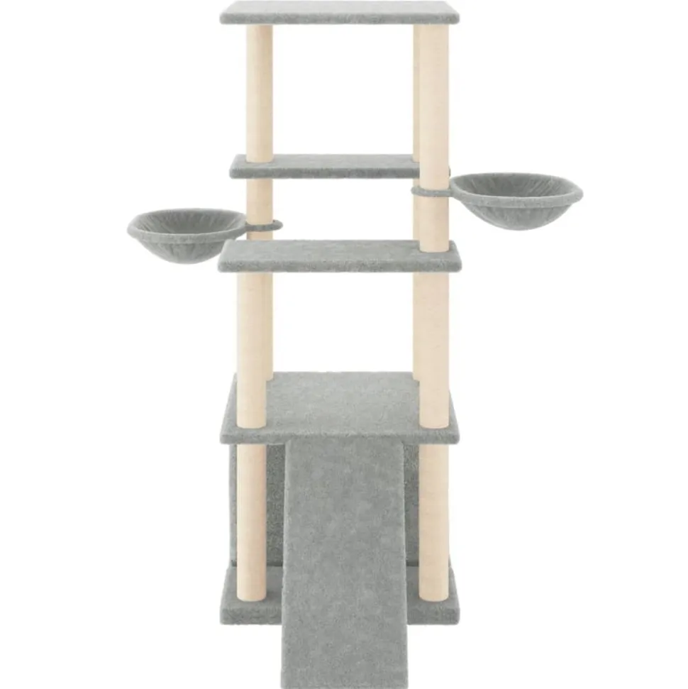 MAISON EXCLUSIVE - Arbre à chat avec griffoirs en sisal gris clair 133 cm