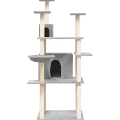 MAISON EXCLUSIVE - Arbre à chat avec griffoirs en sisal gris clair 166 cm
