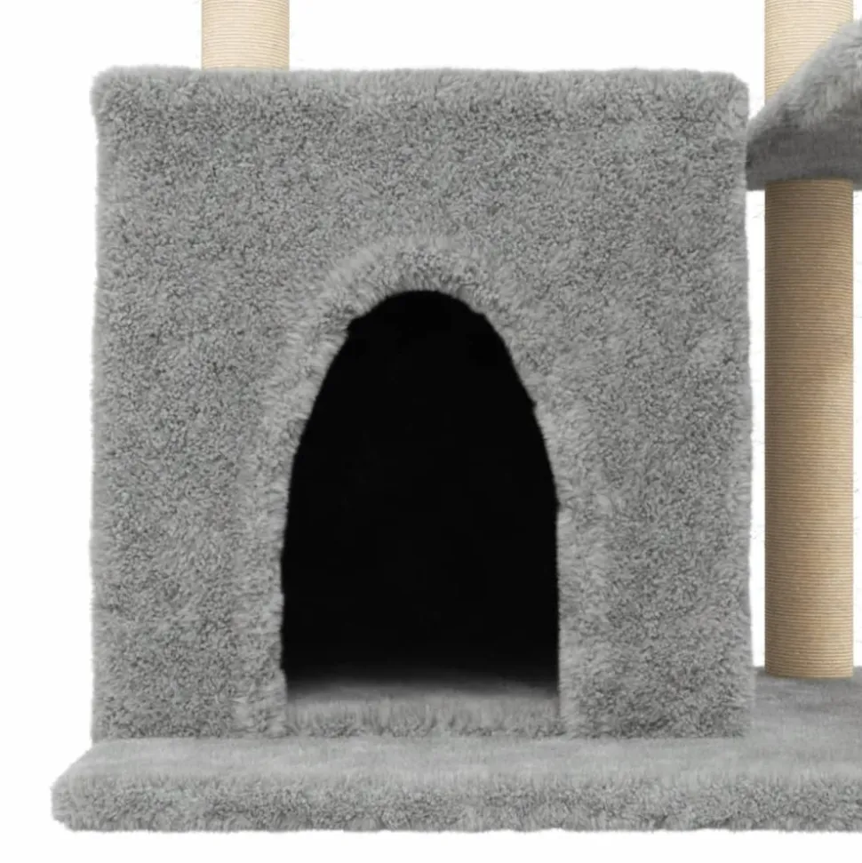 MAISON EXCLUSIVE - Arbre à chat avec griffoirs en sisal gris clair 83 cm