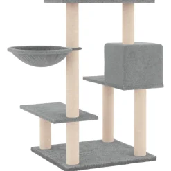 MAISON EXCLUSIVE - Arbre à chat avec griffoirs en sisal gris clair 82,5 cm