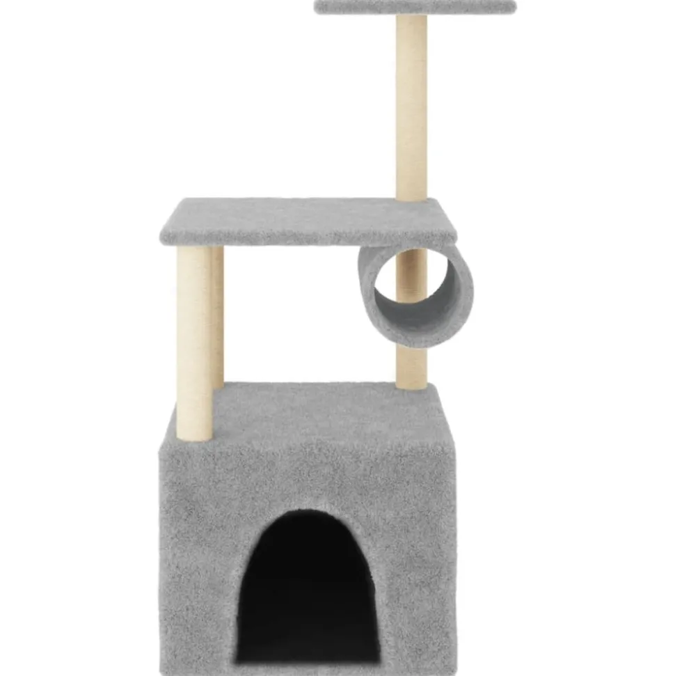 MAISON EXCLUSIVE - Arbre à chat avec griffoirs en sisal gris clair 109,5 cm