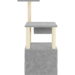 MAISON EXCLUSIVE - Arbre à chat avec griffoirs en sisal gris clair 109,5 cm