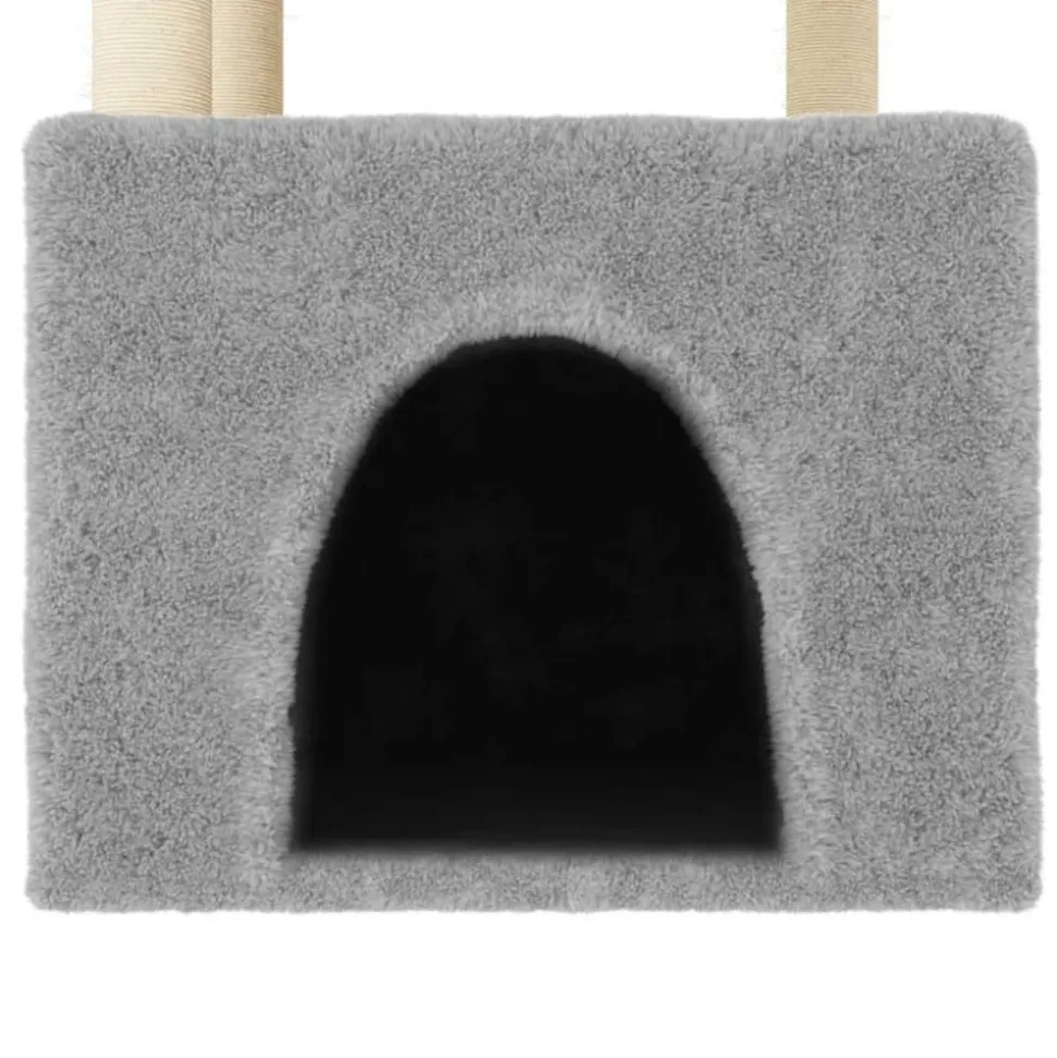 MAISON EXCLUSIVE - Arbre à chat avec griffoirs en sisal gris clair 109,5 cm