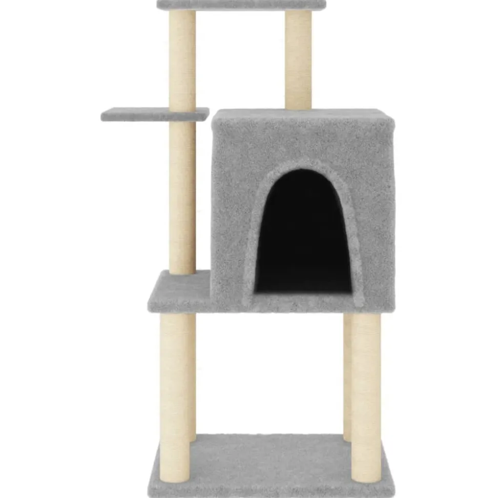 MAISON EXCLUSIVE - Arbre à chat avec griffoirs en sisal gris clair 97 cm
