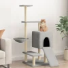 MAISON EXCLUSIVE - Arbre à chat avec griffoirs en sisal gris clair 130,5 cm