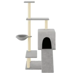 MAISON EXCLUSIVE - Arbre à chat avec griffoirs en sisal gris clair 130,5 cm