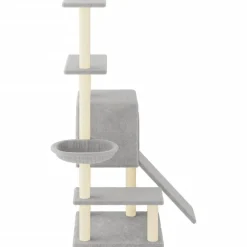 MAISON EXCLUSIVE - Arbre à chat avec griffoirs en sisal gris clair 130,5 cm