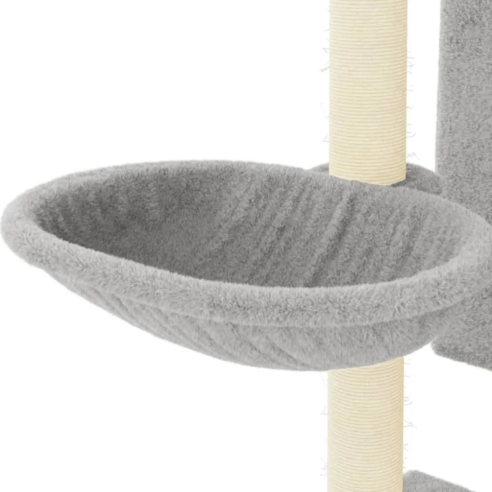 MAISON EXCLUSIVE - Arbre à chat avec griffoirs en sisal gris clair 130,5 cm