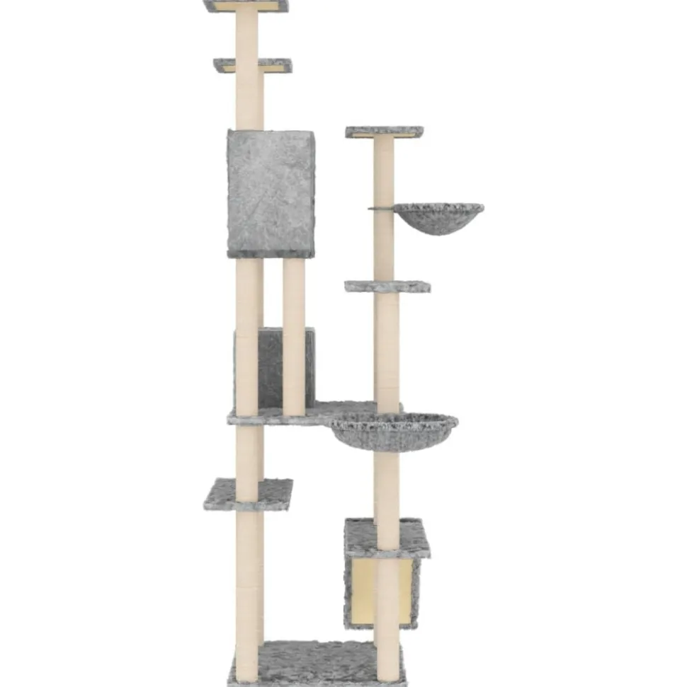 MAISON EXCLUSIVE - Arbre à chat avec griffoirs en sisal gris clair 191 cm