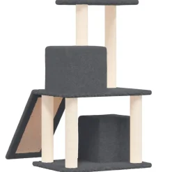 MAISON EXCLUSIVE - Arbre à chat avec griffoirs en sisal gris foncé 82 cm