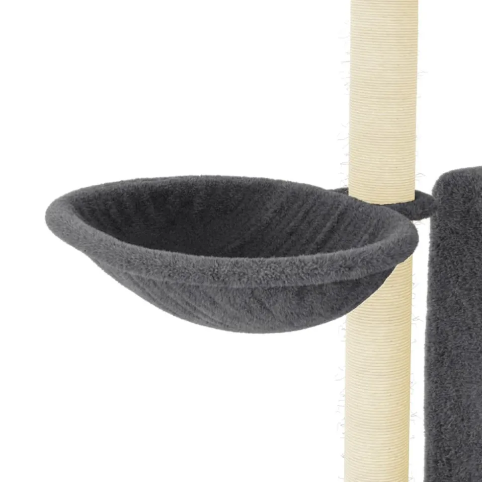 MAISON EXCLUSIVE - Arbre à chat avec griffoirs en sisal gris foncé 96,5 cm