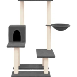MAISON EXCLUSIVE - Arbre à chat avec griffoirs en sisal gris foncé 94,5 cm