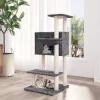 MAISON EXCLUSIVE - Arbre à chat avec griffoirs en sisal gris foncé 108,5 cm