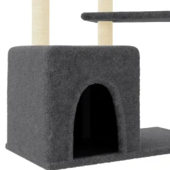 MAISON EXCLUSIVE - Arbre à chat avec griffoirs en sisal gris foncé 107,5 cm
