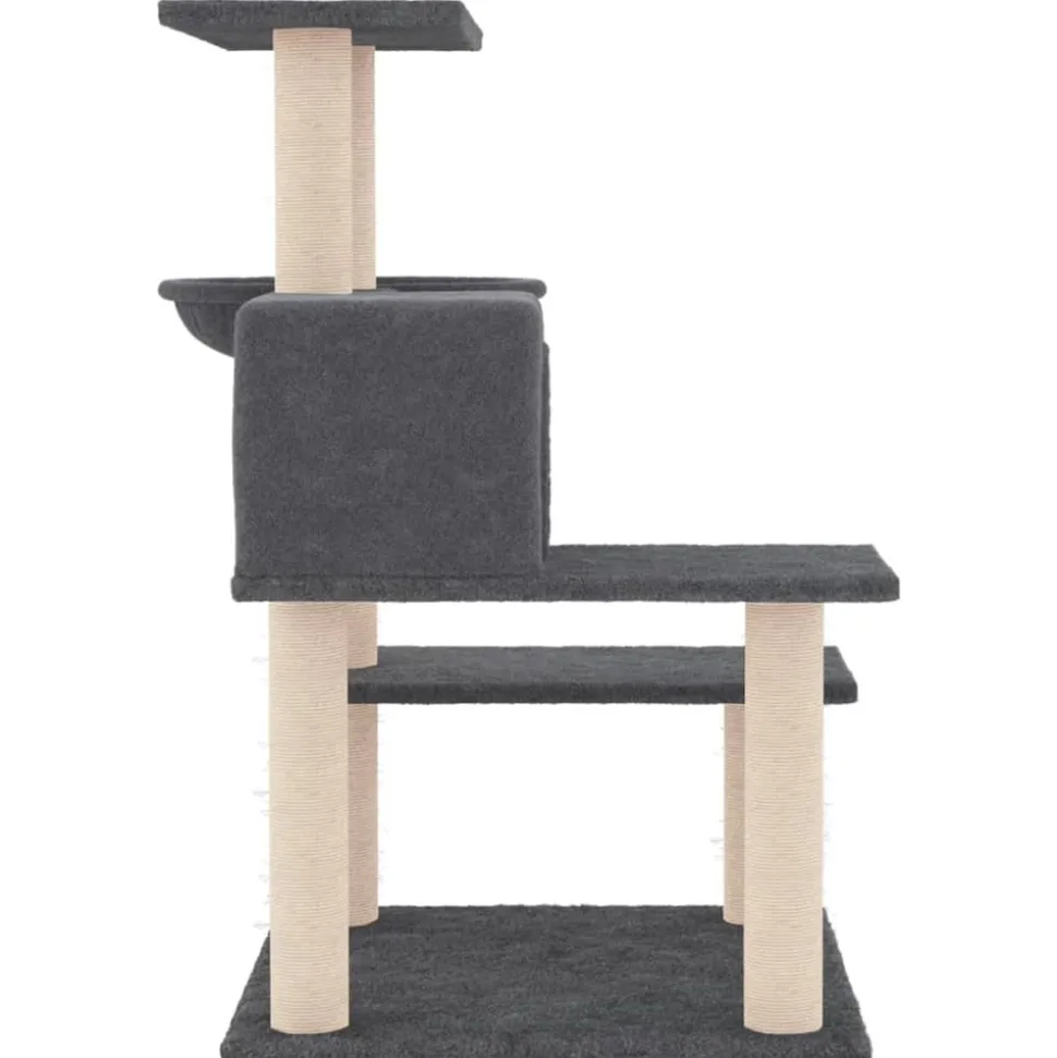 MAISON EXCLUSIVE - Arbre à chat avec griffoirs en sisal gris foncé 82,5 cm