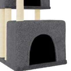 MAISON EXCLUSIVE - Arbre à chat avec griffoirs en sisal gris foncé 122 cm