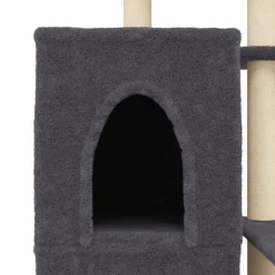 MAISON EXCLUSIVE - Arbre à chat avec griffoirs en sisal gris foncé 97 cm