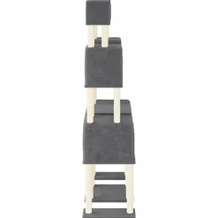 MAISON EXCLUSIVE - Arbre à chat avec griffoirs en sisal gris foncé 199 cm