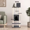 MAISON EXCLUSIVE - Arbre à chat avec griffoirs en sisal gris foncé 154 cm