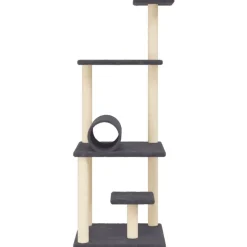 MAISON EXCLUSIVE - Arbre à chat avec griffoirs en sisal gris foncé 136 cm