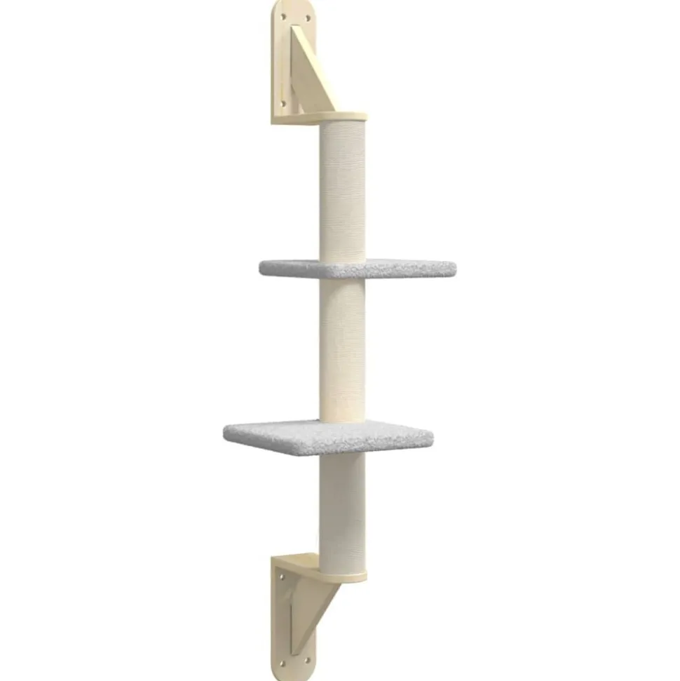 MAISON EXCLUSIVE - Arbre à chat mural avec griffoir gris clair 108 cm