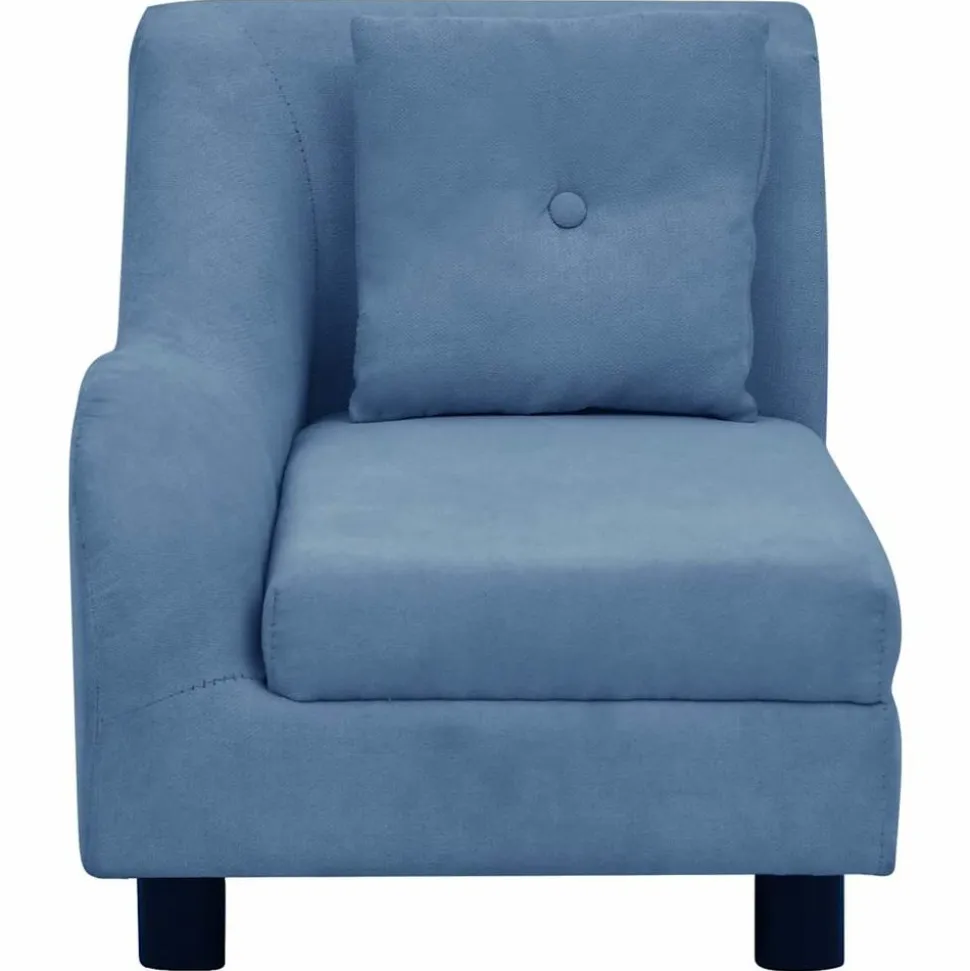 MAISON EXCLUSIVE - Canapé pour chien avec oreiller bleu 83x44x44 cm peluche