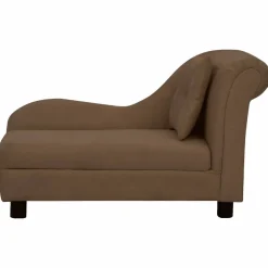 MAISON EXCLUSIVE - Canapé pour chien avec oreiller marron 83x44x44 cm peluche