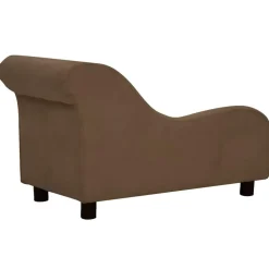MAISON EXCLUSIVE - Canapé pour chien avec oreiller marron 83x44x44 cm peluche