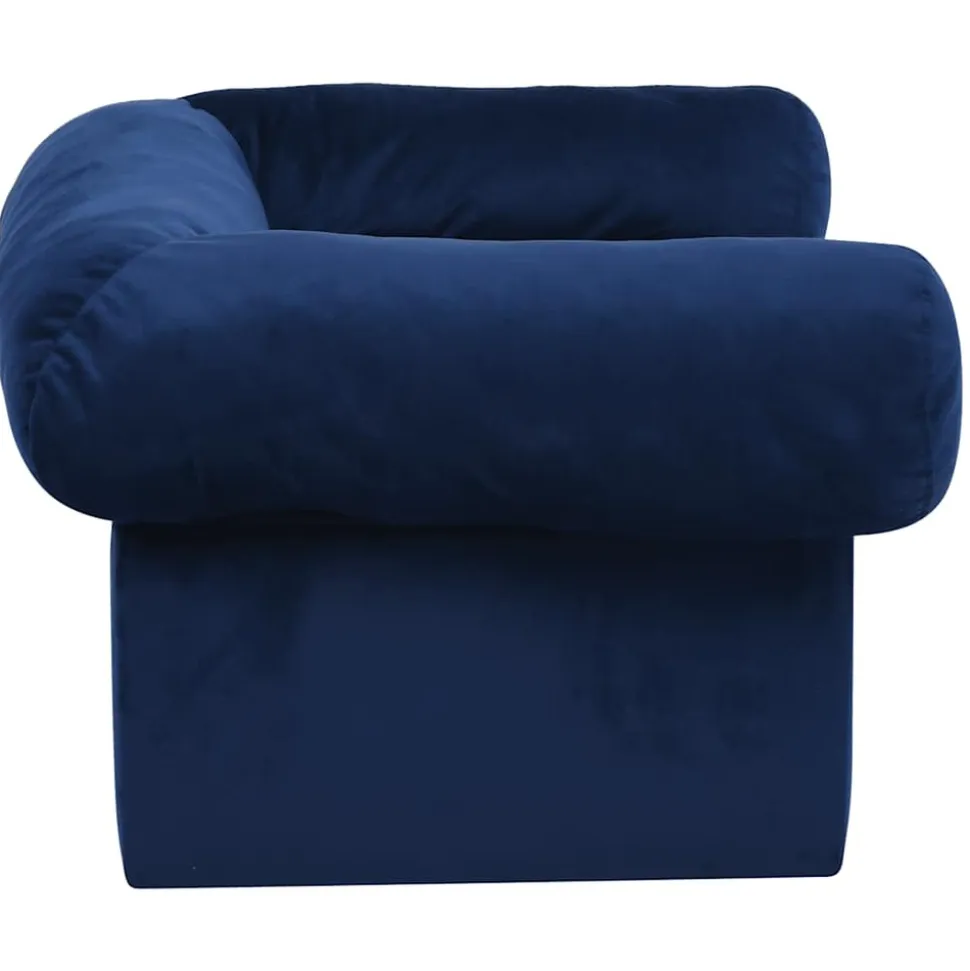 MAISON EXCLUSIVE - Canapé pour chien avec tiroir bleu 75x50x38 cm peluche