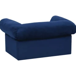 MAISON EXCLUSIVE - Canapé pour chien avec tiroir bleu 75x50x38 cm peluche