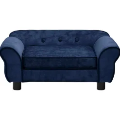 MAISON EXCLUSIVE - Canapé pour chien bleu 72x45x30 cm peluche