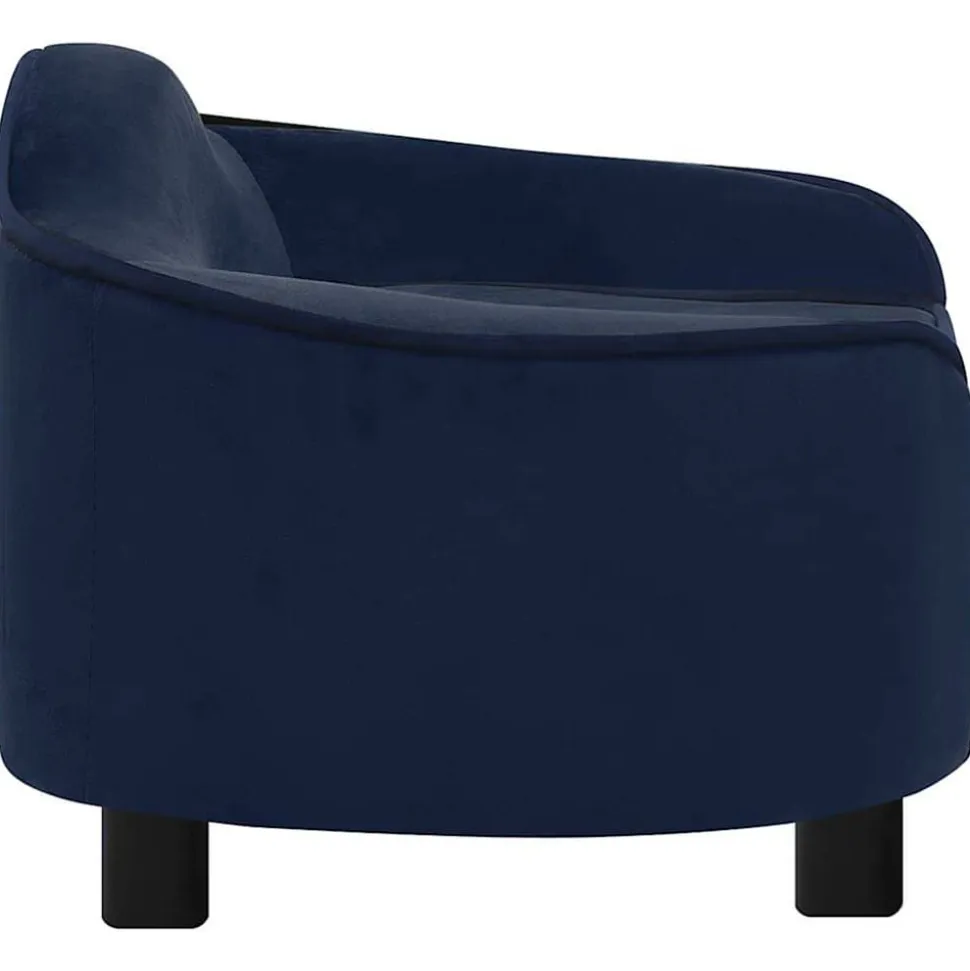 MAISON EXCLUSIVE - Canapé pour chien bleu 67x47x36 cm peluche