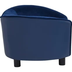 MAISON EXCLUSIVE - Canapé pour chien bleu 69x49x40 cm peluche et similicuir