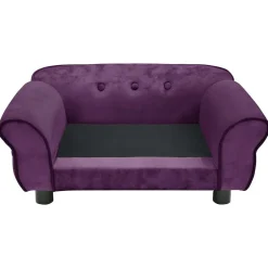 MAISON EXCLUSIVE - Canapé pour chien bordeaux 72x45x30 cm peluche