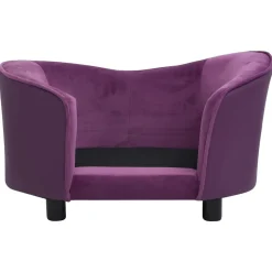 MAISON EXCLUSIVE - Canapé pour chien bordeaux 69x49x40 cm peluche et similicuir