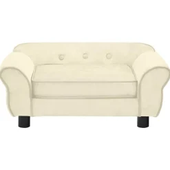 MAISON EXCLUSIVE - Canapé pour chien crème 72x45x30 cm peluche