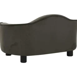 MAISON EXCLUSIVE - Canapé pour chien gris foncé 67x47x36 cm peluche