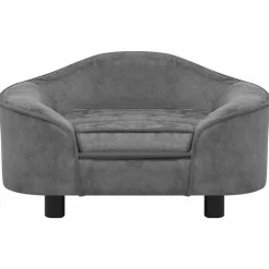 MAISON EXCLUSIVE - Canapé pour chien gris 67x47x36 cm peluche