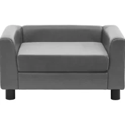 MAISON EXCLUSIVE - Canapé pour chien gris 60x43x30 cm peluche et similicuir