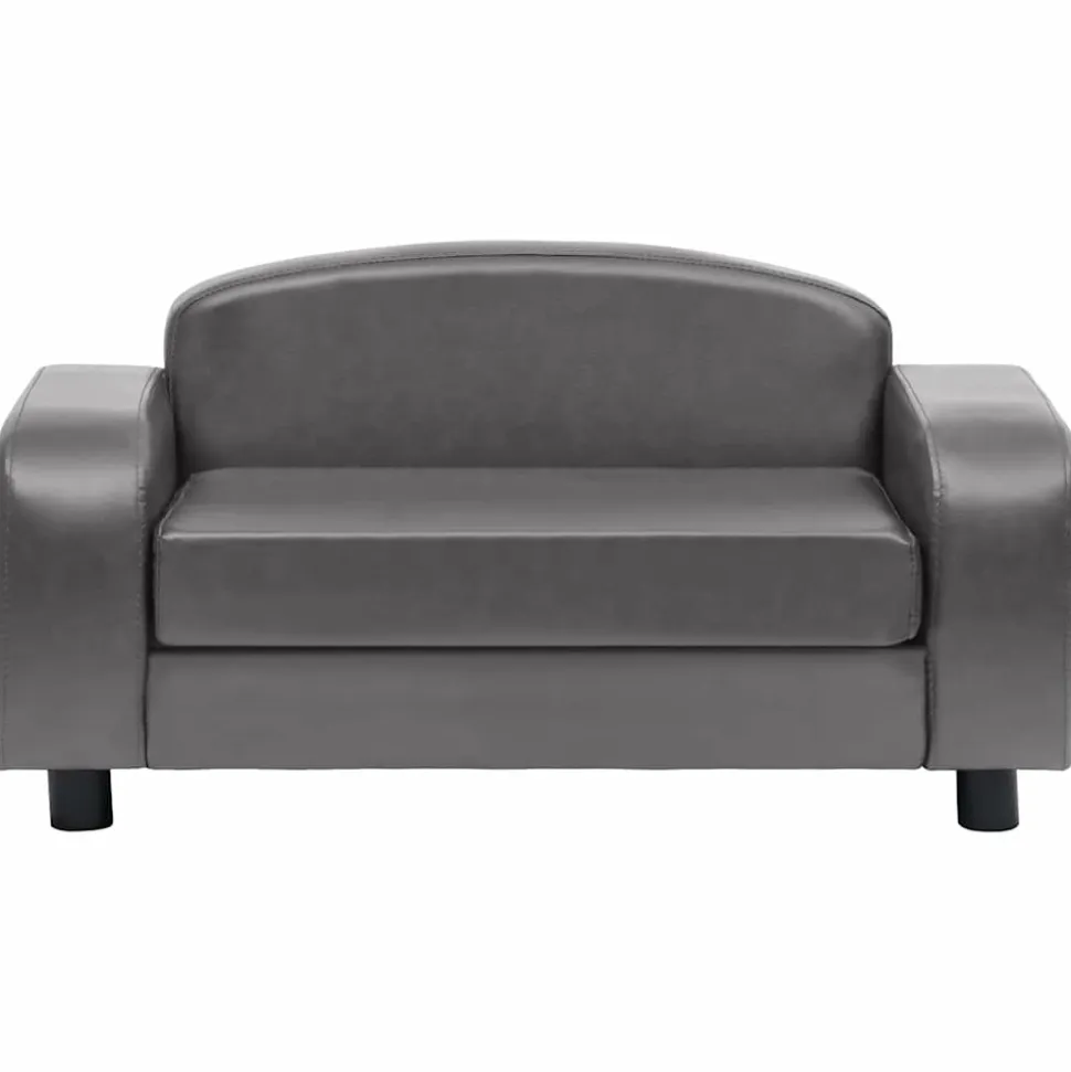 MAISON EXCLUSIVE - Canapé pour chien gris 80x50x40 cm similicuir