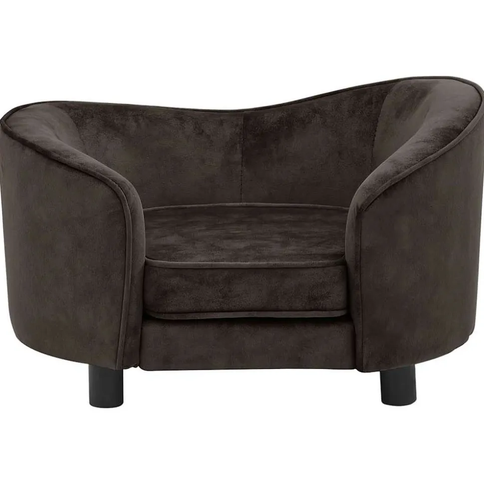MAISON EXCLUSIVE - Canapé pour chien marron 69x49x40 cm peluche
