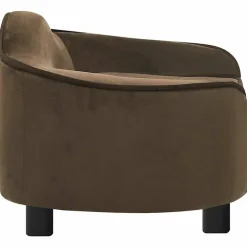 MAISON EXCLUSIVE - Canapé pour chien marron 67x47x36 cm peluche