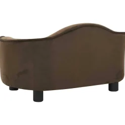 MAISON EXCLUSIVE - Canapé pour chien marron 67x47x36 cm peluche